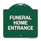 Signmission Entrance Sign Funeral Home Entrance, Green & White Aluminum Architectural Sign, 18" H, GW-1818-24094 A-DES-GW-1818-24094 - alternate 1